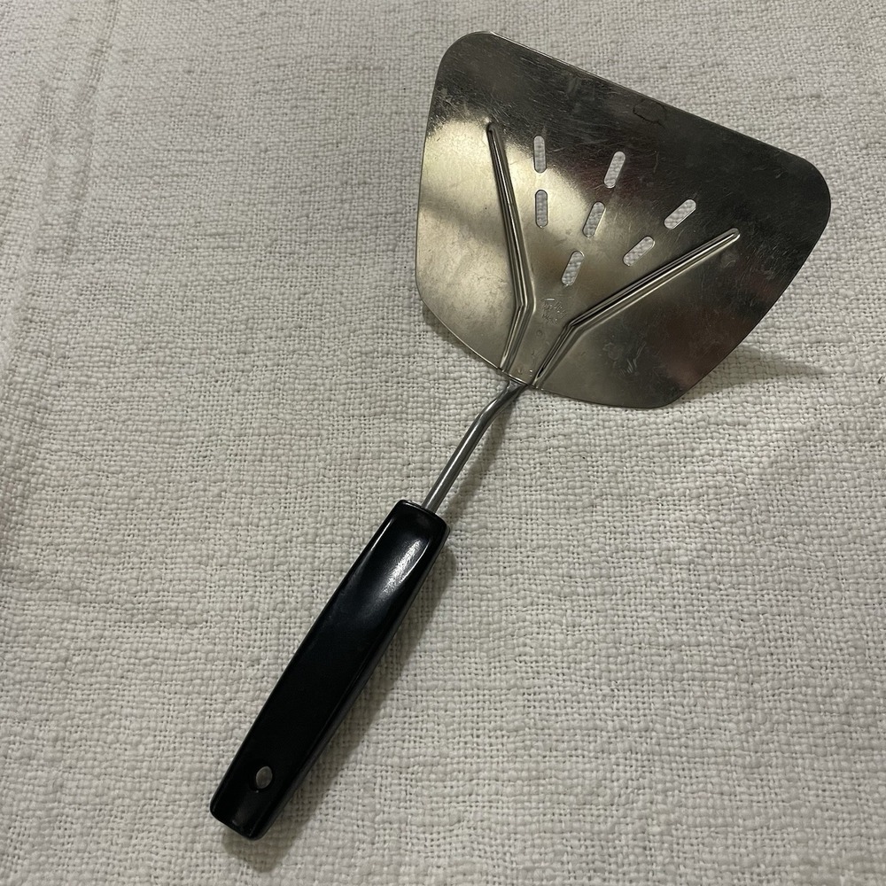 Vintage Foley Wide Slotted Curved Stainless Large Spatula‎ Turner Flipper USA